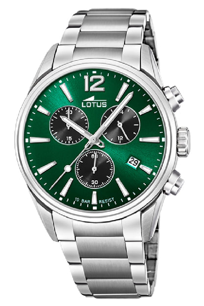 RELOJ DE HOMBRE LOTUS CHRONO CON ESFERA VERDE