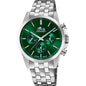 RELOJ LOTUS CHRONO  VERDE CORREA DE ACERO INOXIDABLE