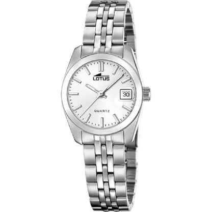 RELOJ DE MUJER LOTUS OLD MONEY  CON ESFERA PLATA Y CORREA DE ACERO