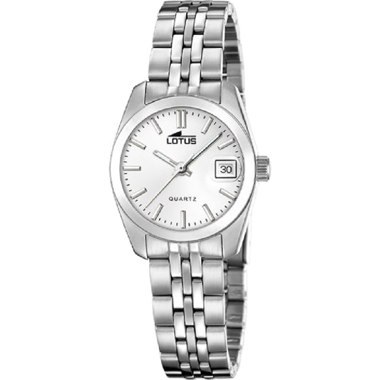 RELOJ DE MUJER LOTUS OLD MONEY  CON ESFERA PLATA Y CORREA DE ACERO