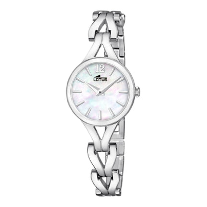 RELOJ DE MUJER LOTUS OLD MONEY CON ESFERA NACARADA Y CORREA DE ACERO