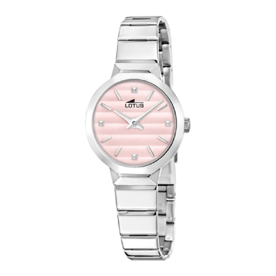 RELOJ LOTUS OLD MONEY  ROSA CORREA DE ACERO INOXIDABLE, MUJER