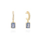 Pendientes NIZA azul en plata dorada