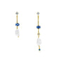 Pendientes de plata con gemas y piedras de color