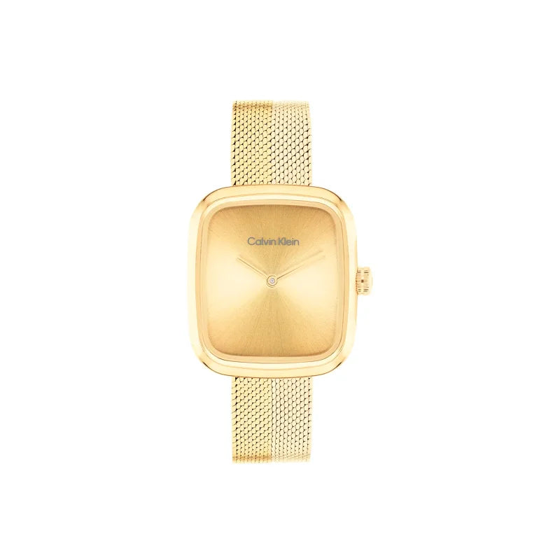 Reloj Calvin Klein Acero Dorado Rectangular
