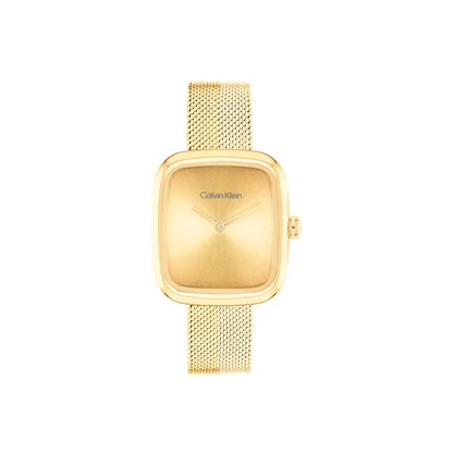 Reloj Calvin Klein Acero Dorado Rectangular