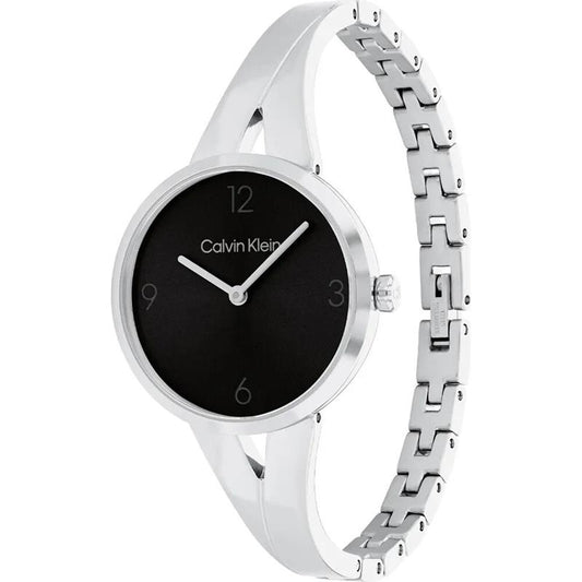 Reloj Calvin Klein Joyful Plateado y Negro Analógico Mujer