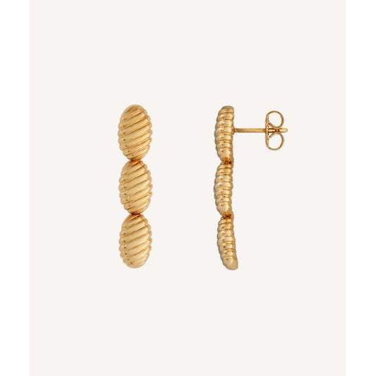 Pendientes chapado en oro largo