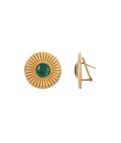Pendientes chapado en oro verde