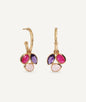 Pendientes aro Triad con piedras morado