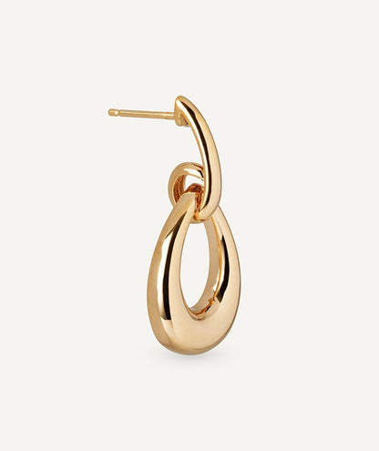 Pendientes suave chapado en oro