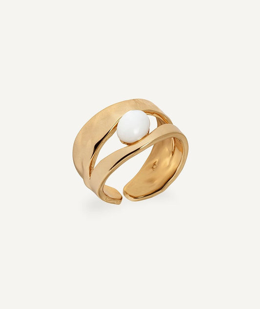 Anillo reflexe con madreperla