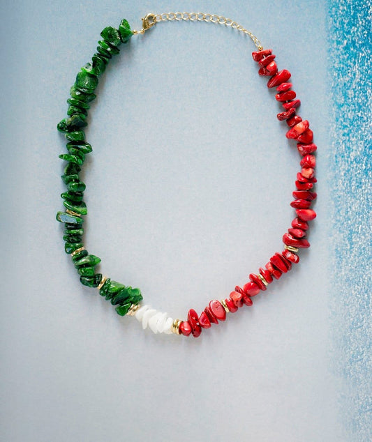 Collar con piedras naturales combinadas Salada multicolor
