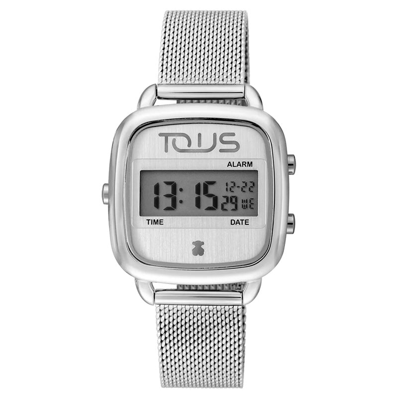 Tous Reloj digital D-Logo de acero