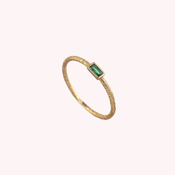 Agatha - Anillo fino cleopatra Verde/oro