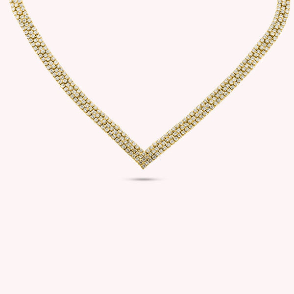 Agatha - Collar corto Berenice cristal dorado
