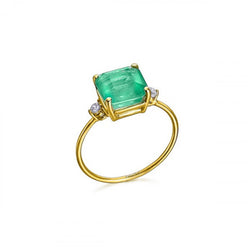 Lecarré Anillo oro de ley green love
