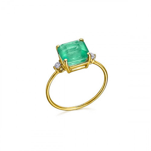 Lecarré Anillo oro de ley green love