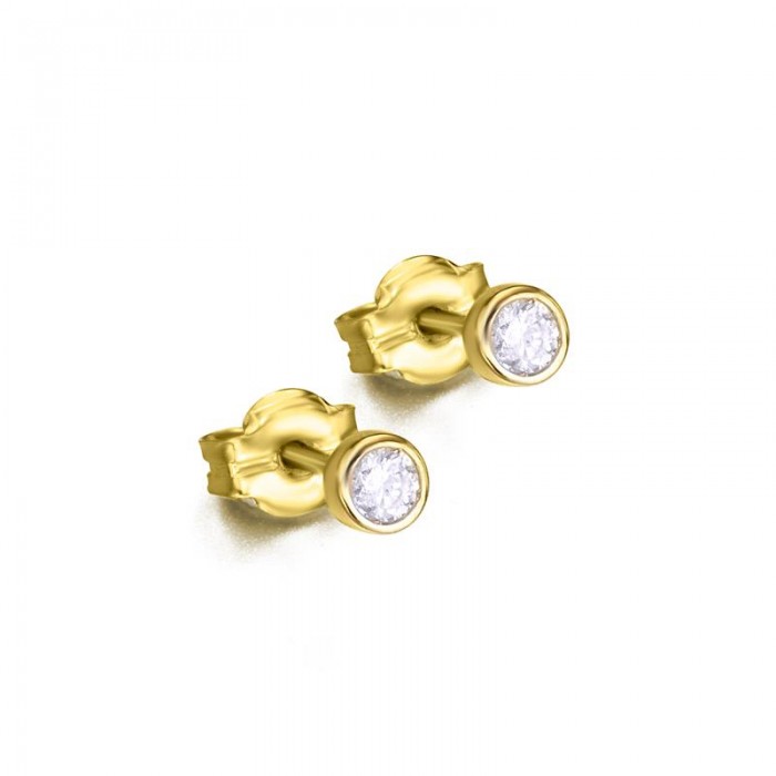 Lecarré Pendientes diamante oro de ley.