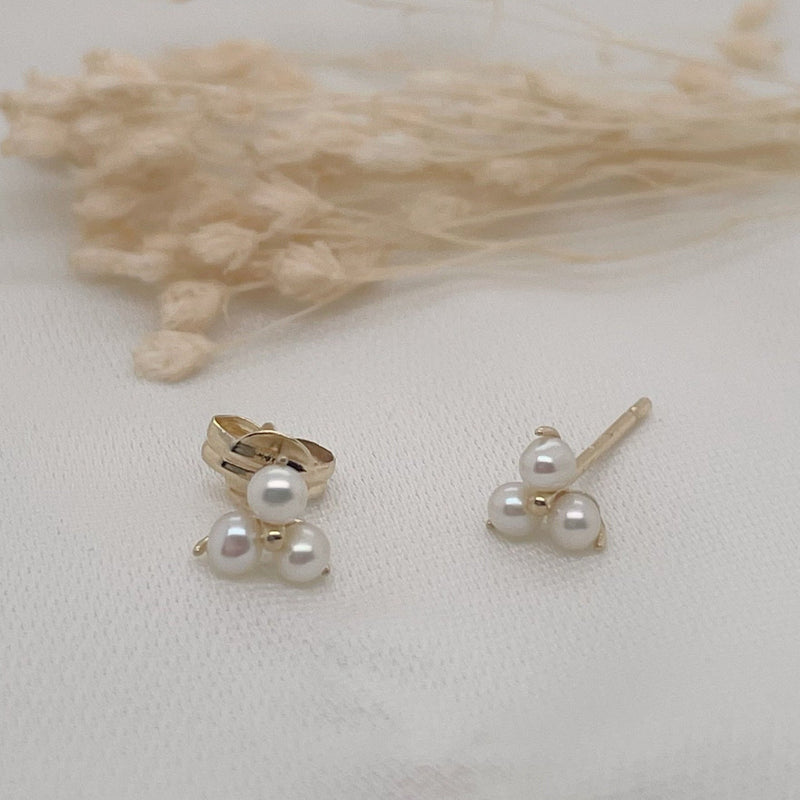 PENDIENTES IMARA PERLES ORO 9K