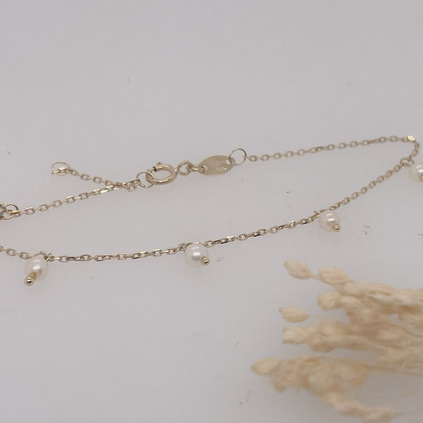 PULSERA IMARA PERLES ORO 9K