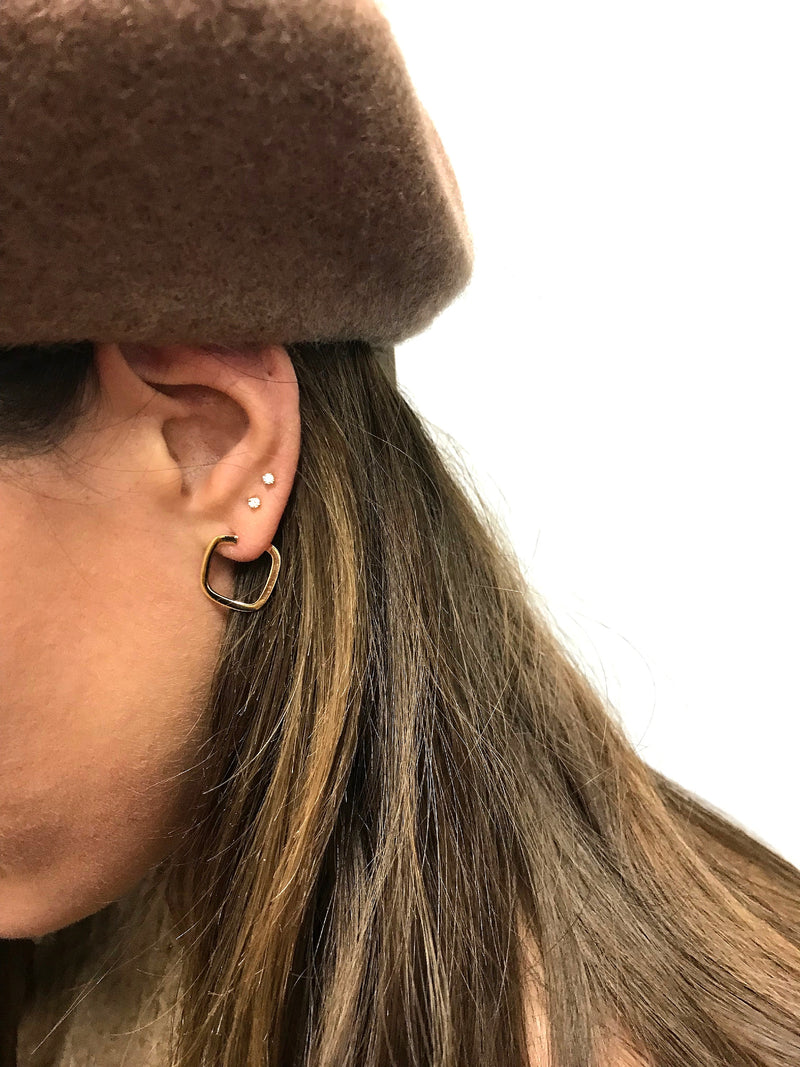 Pendientes círculo oro amarillo