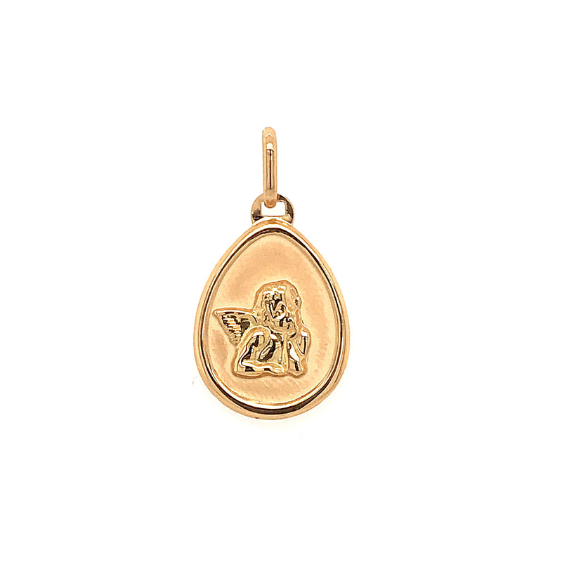 Medalla bebé ángel de la guarda oro