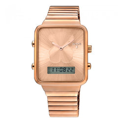 Tous Reloj digital I-Bear de acero IP rosado