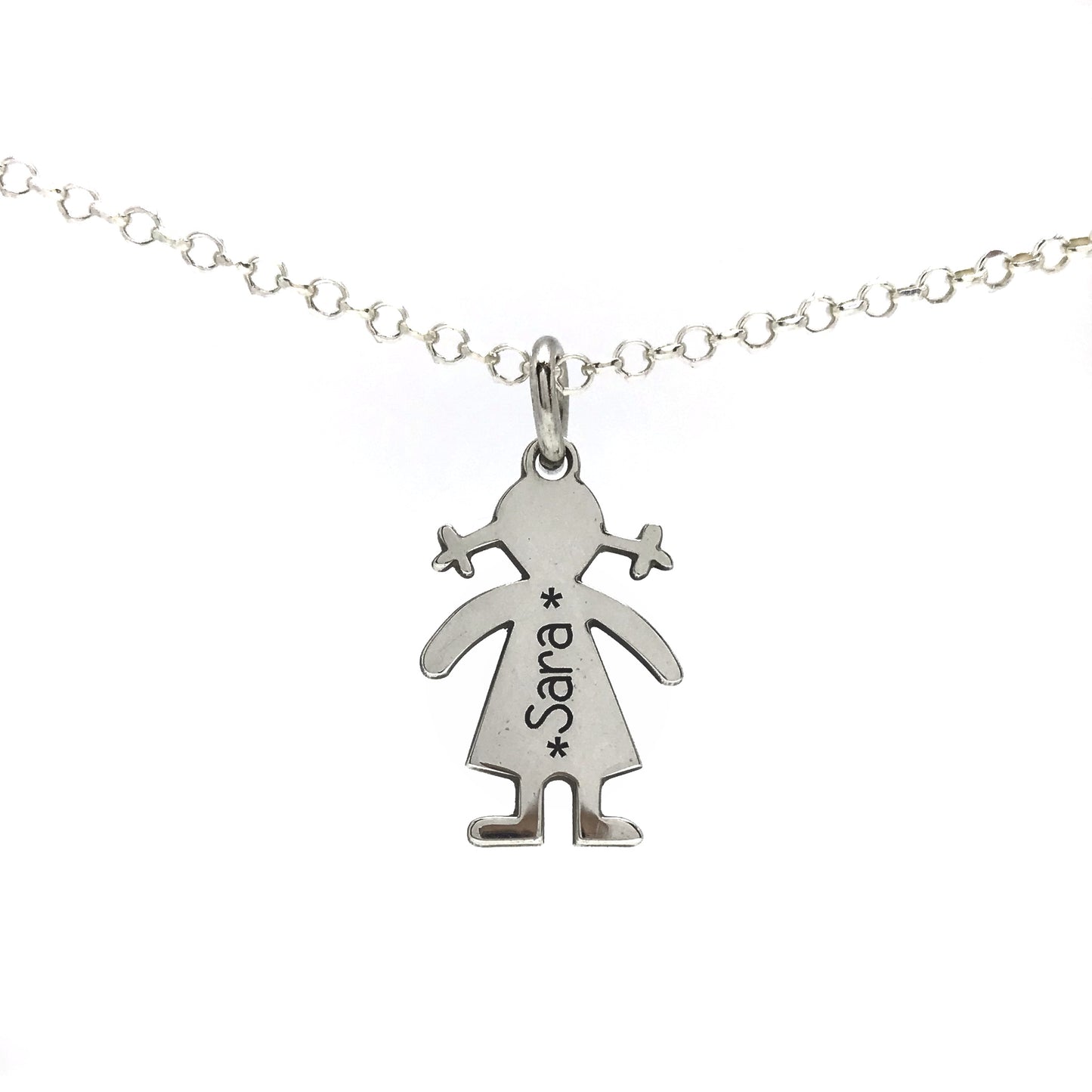 Colgante niña plata