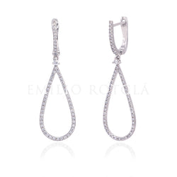 Pendientes brillantes oro blanco