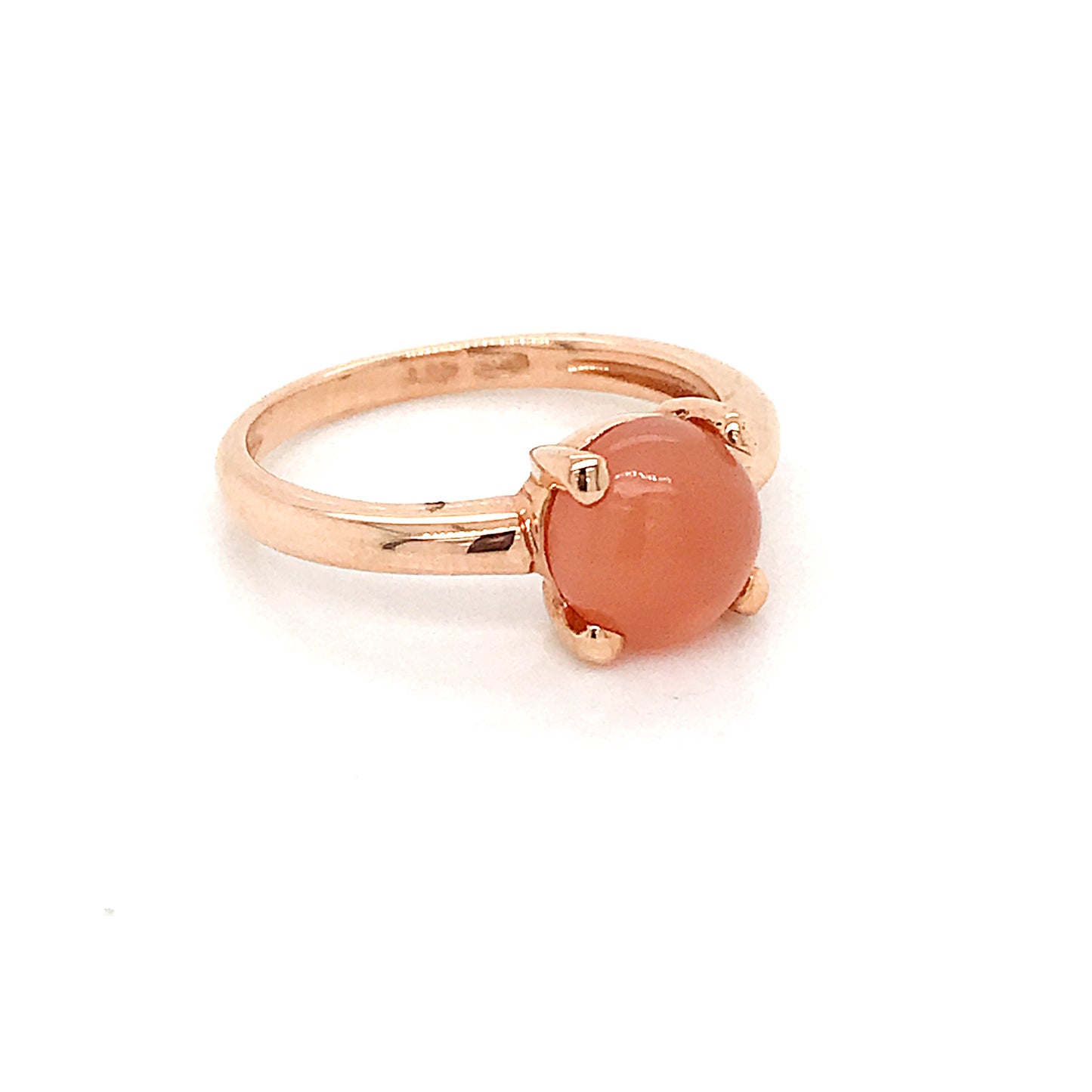 Sortija garras piedra naranja oro rosa