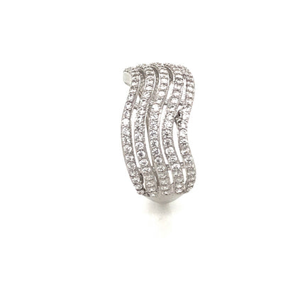 Anillo circonitas oro blanco