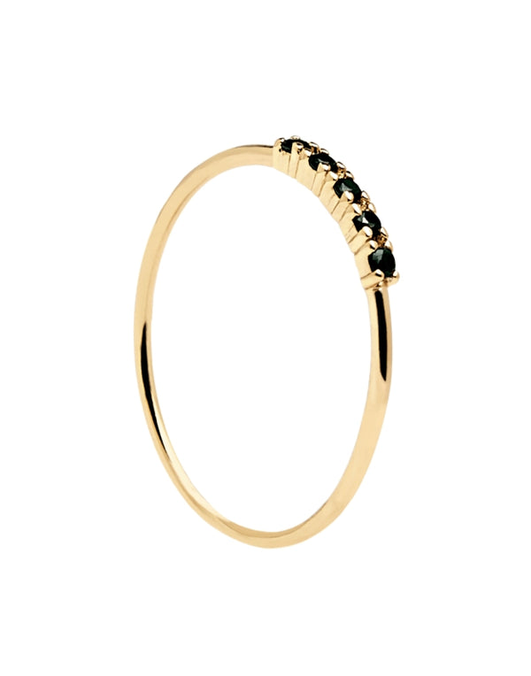 Pdpaola anillo black Misty gold