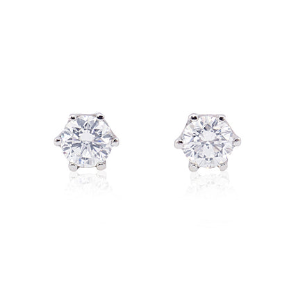 Pendientes oro blanco diamante