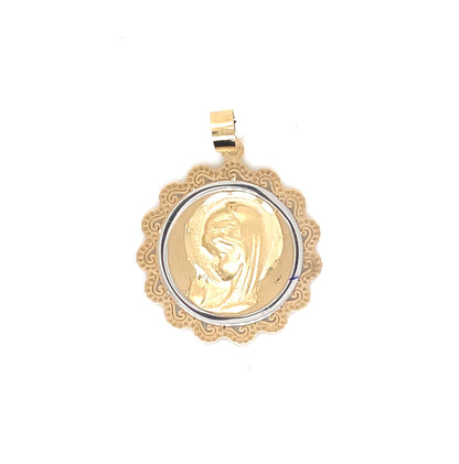 Medalla Virgen niña oro de ley