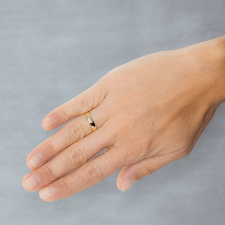 Alianza de boda con diamante oro 4 mm