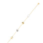 Pulsera Flor bicolor oro