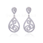 Pendientes oro blanco circonitas