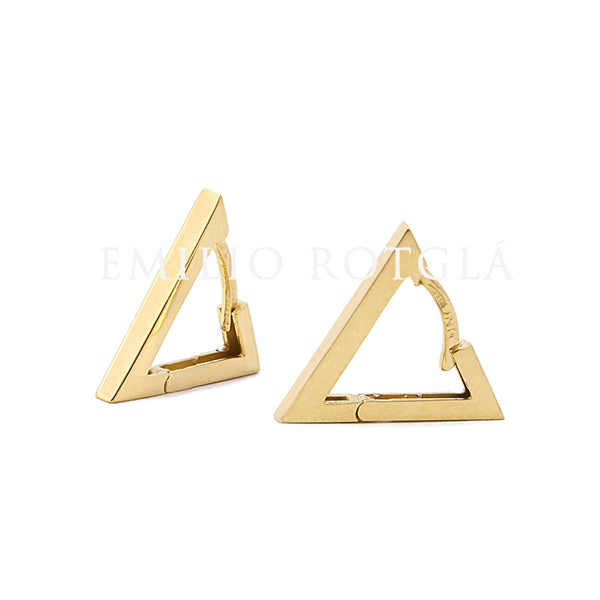 Pendientes triángulo de oro