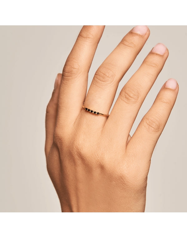 Pdpaola anillo black Misty gold