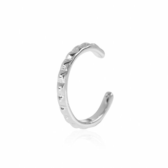 Agatha - Ear cuff Dentado plata