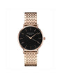 Rosefield Reloj The upper east side negra-oro rosa