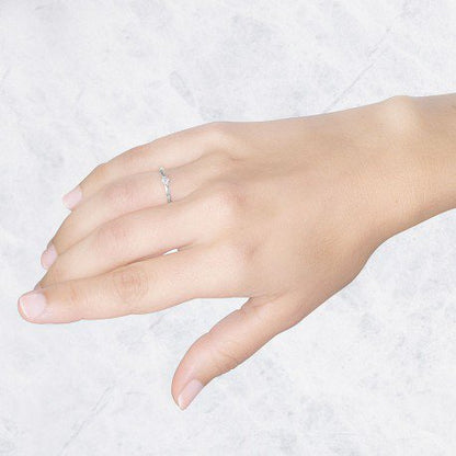 Anillo de Pedida de Oro Blanco 18k Con Circonita