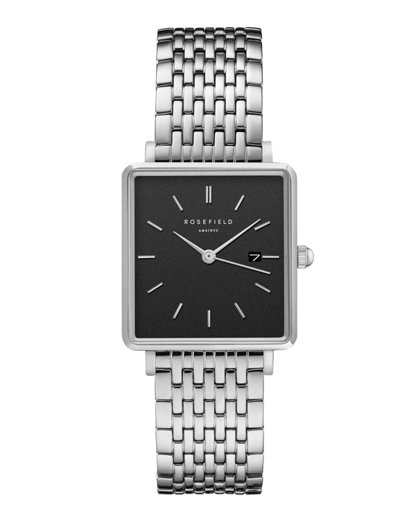 Rosefield RelojThe Boxy Negro - Plata - 33mm