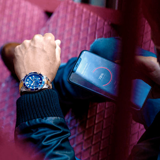 Lotus Reloj Cab. Connected Azul-Dorado
