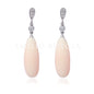 Pendientes brillantes oro blanco piel ángel
