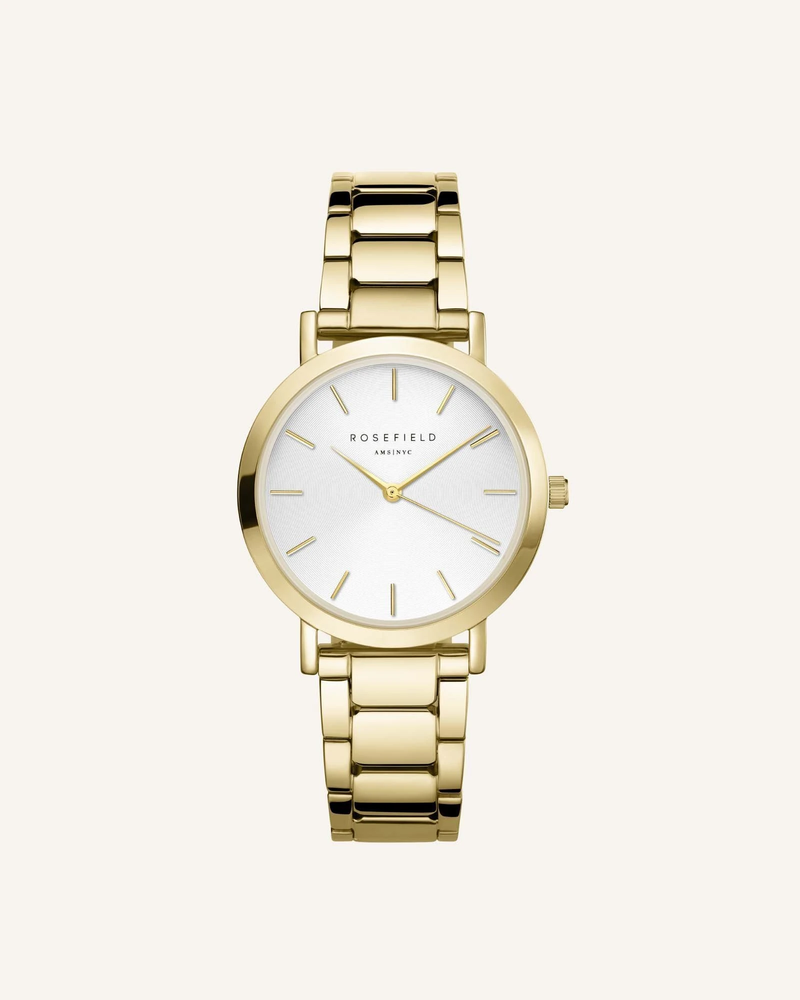 Rosefield Reloj The Tribeca Blanco Sunray Acero Oro