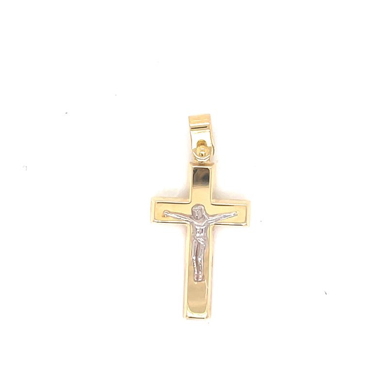 Cruz bicolor con cristo