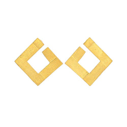 PENDIENTES ROMBO DORADO