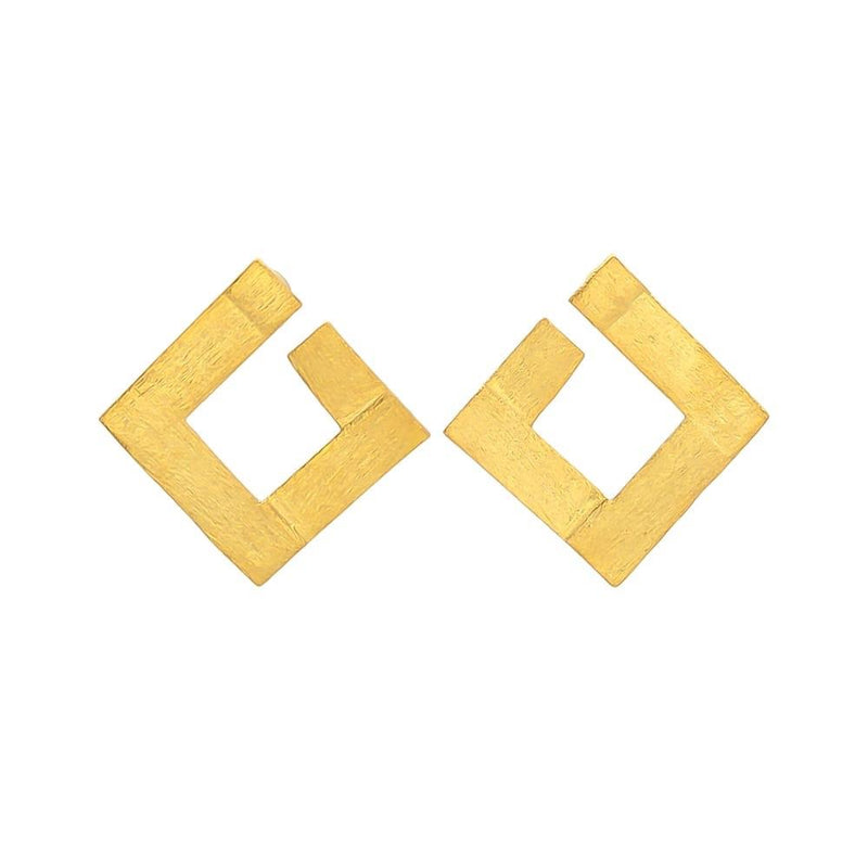 PENDIENTES ROMBO DORADO